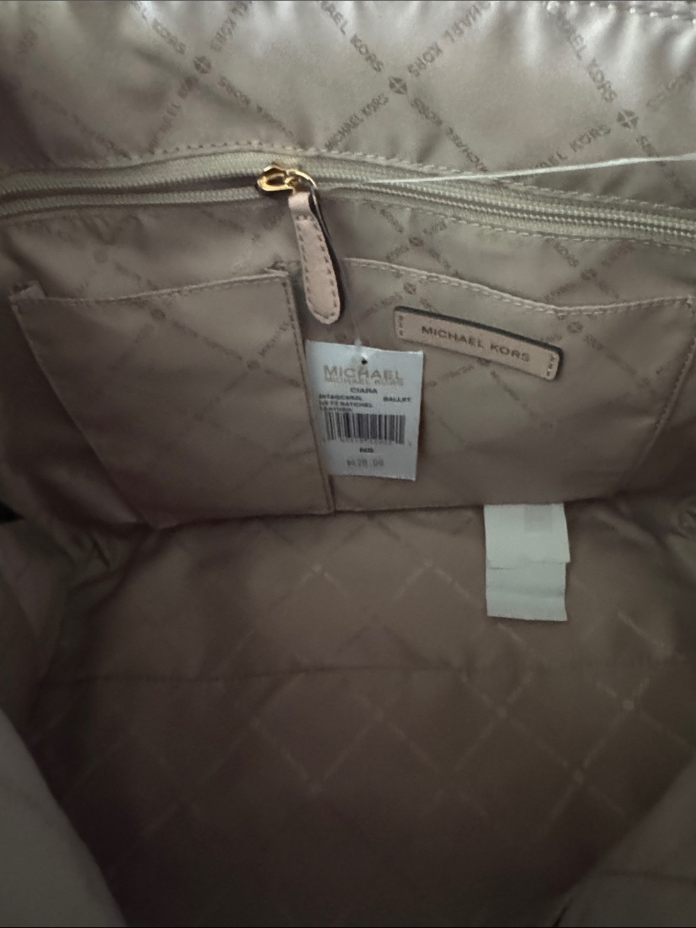 BNWT Michael Kors Pale Blush Satchel with Matching Wallet - Picture 10 of 13